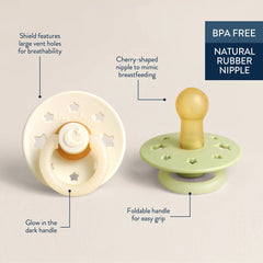 Itzy Soother™ Glow in the Dark Natural Rubber Pacifier - 6-18M