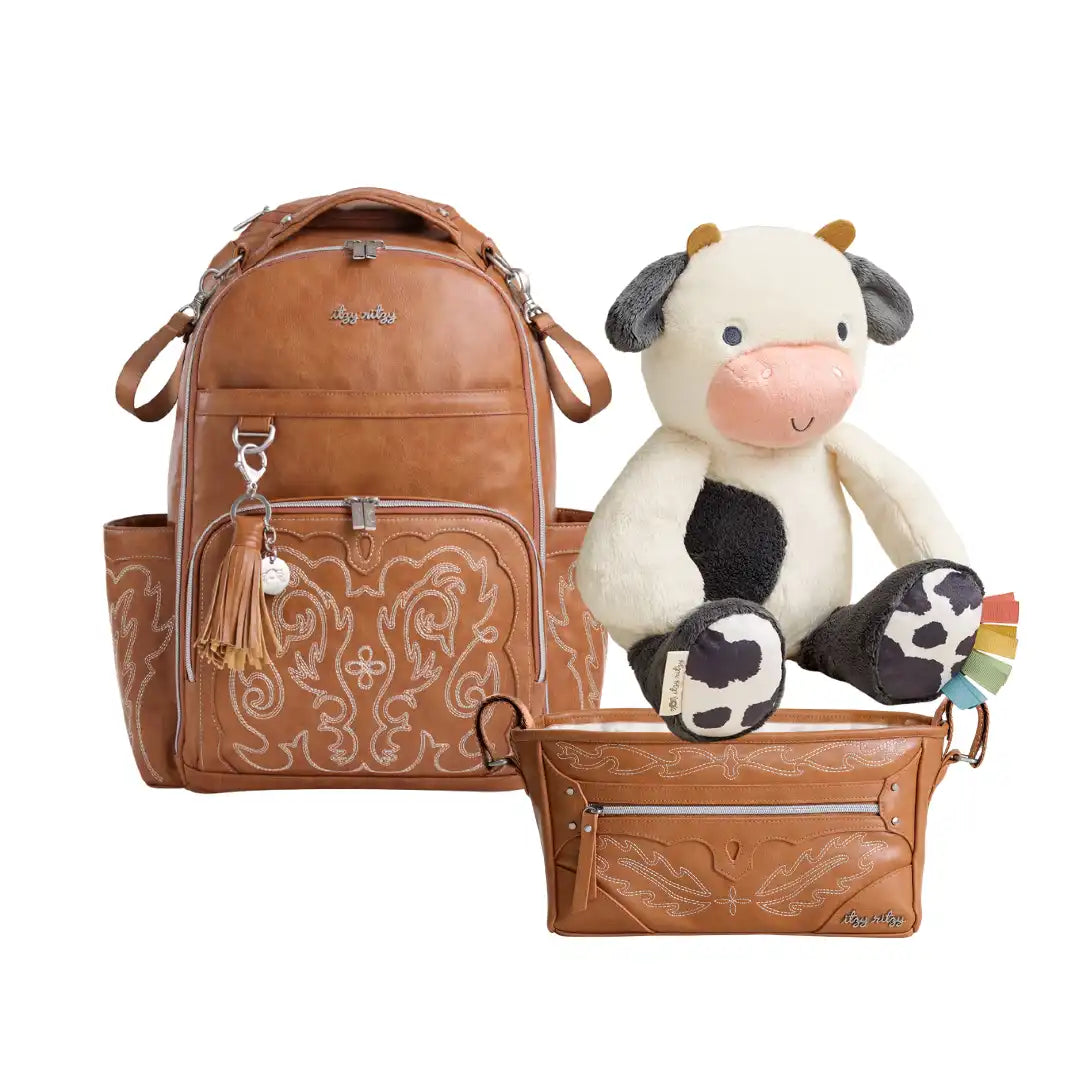 Saddle Up Cow Diaper Bag Bundle